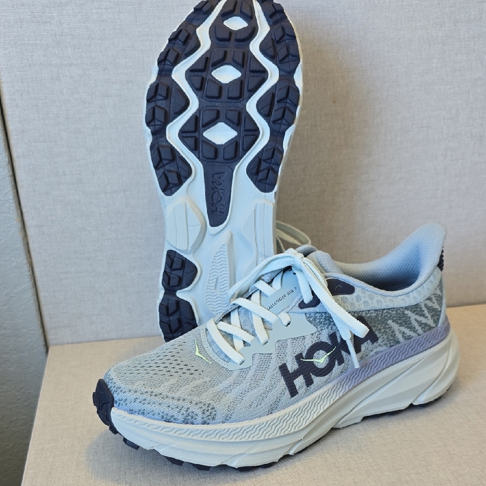 Hoka Challenger Atr 7 Blue and Gray Performance Sneakers. NEW (w 7).